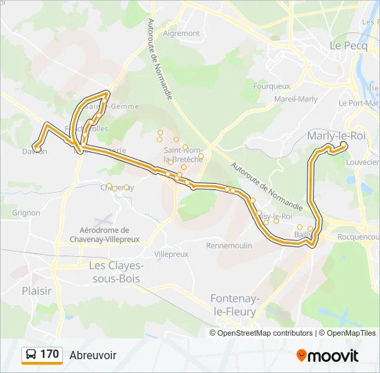 170 Bus Line Map