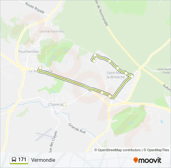 171 Bus Line Map