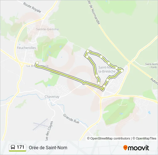 171 Bus Line Map
