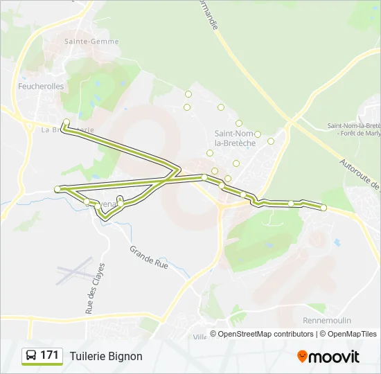171 Bus Line Map