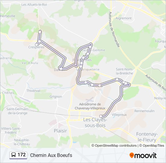 172 bus Line Map