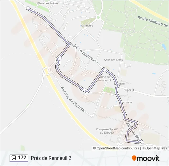 172 Bus Line Map