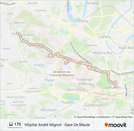 17S Bus Line Map