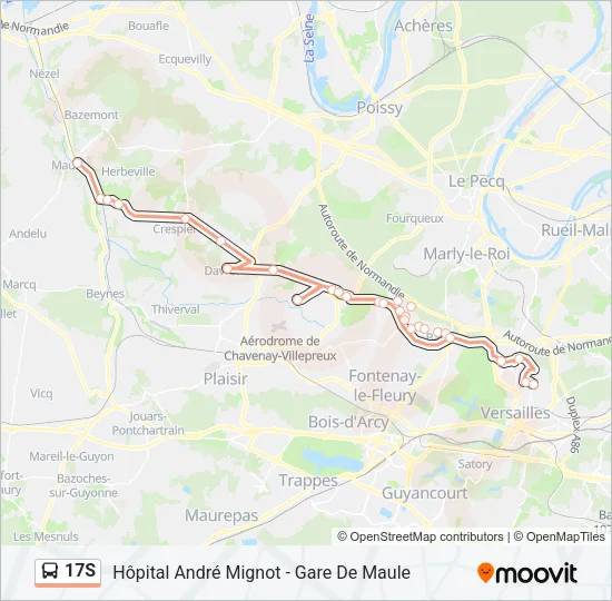 17S Bus Line Map