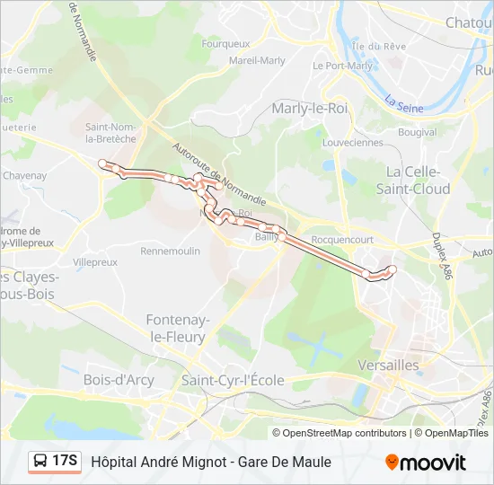 17S Bus Line Map