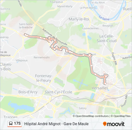 17S Bus Line Map
