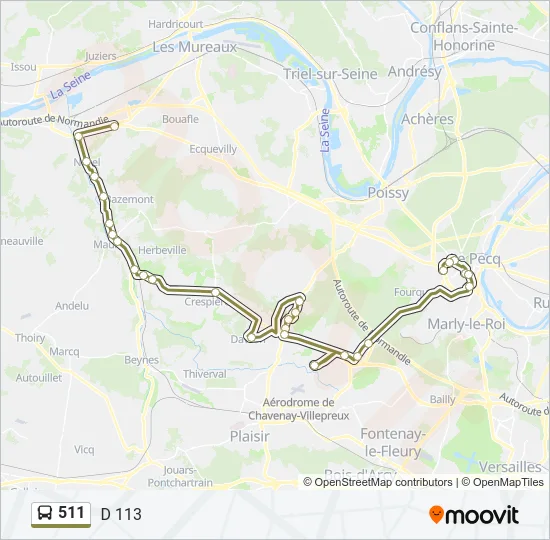 511 Bus Line Map