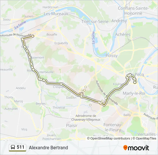 511 Bus Line Map