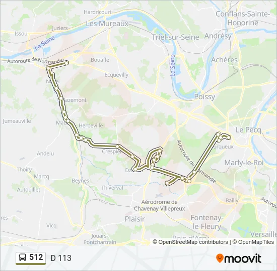 512 Bus Line Map