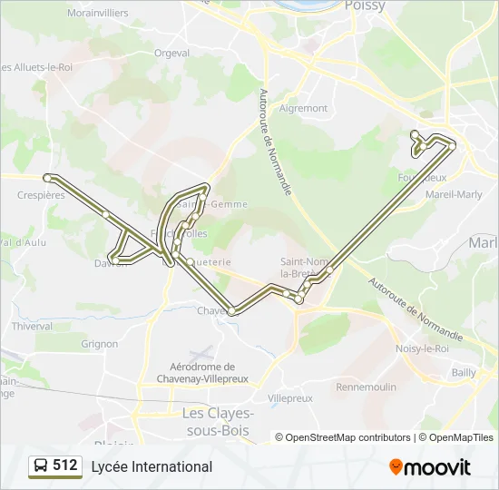 512 Bus Line Map