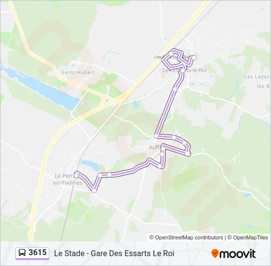 3615 Bus Line Map