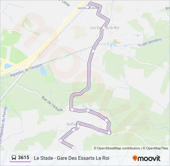 3615 Bus Line Map