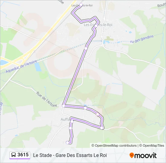 3615 Bus Line Map