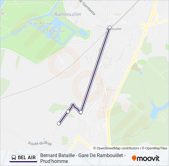 BEL AIR bus Line Map