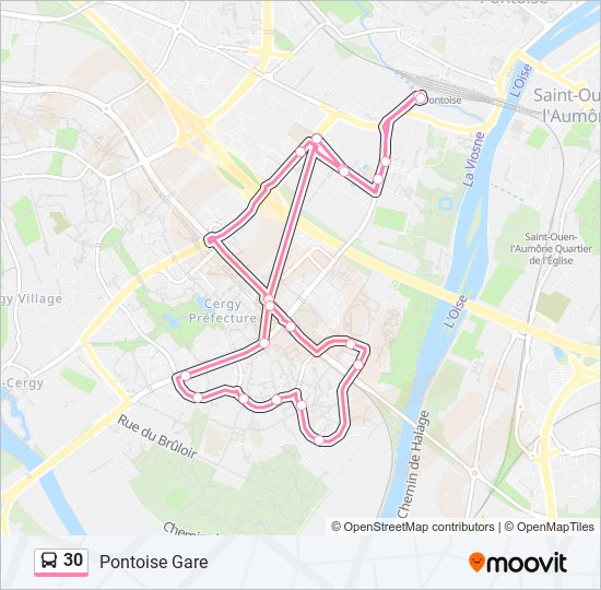 Mapa de 30 de autobús