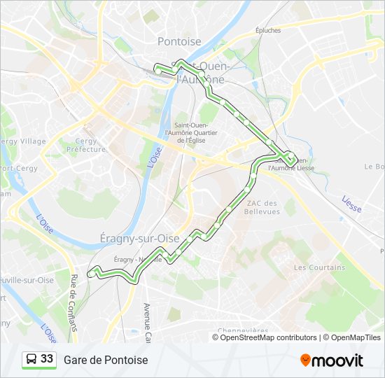 Mapa de 33 de autobús