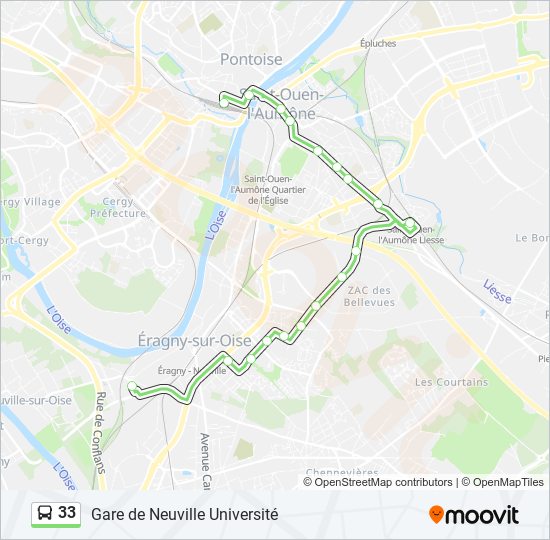 Mapa de 33 de autobús