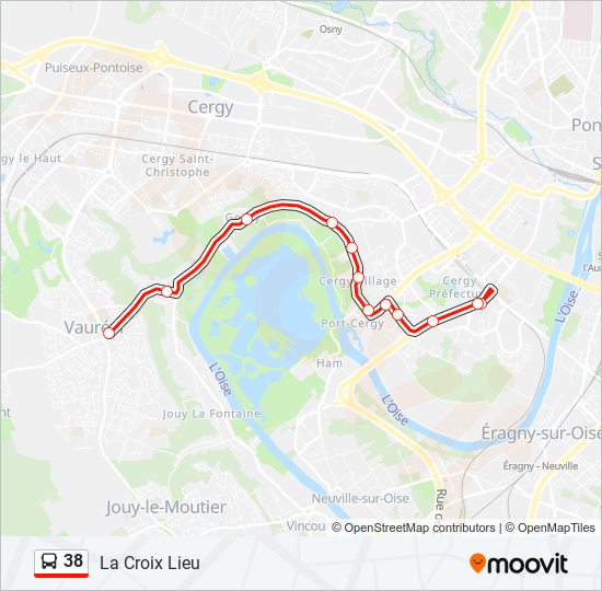 Mapa de 38 de autobús