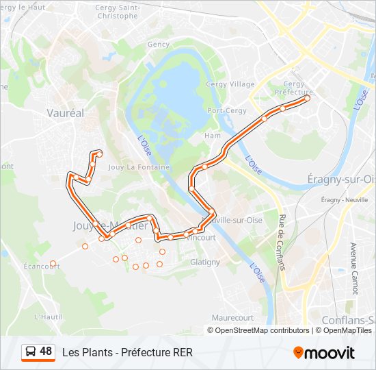 48 bus Line Map