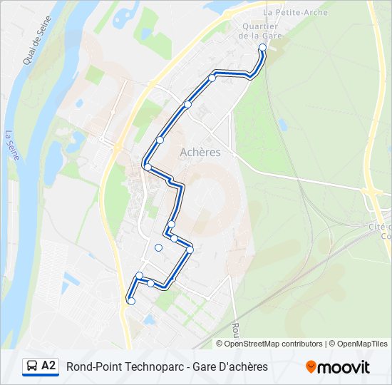 A2 Bus Line Map