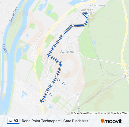 A2 Bus Line Map