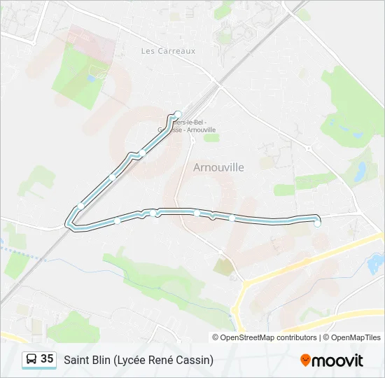 35 Bus Line Map