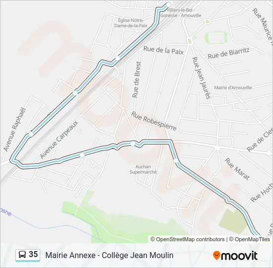 35 Bus Line Map