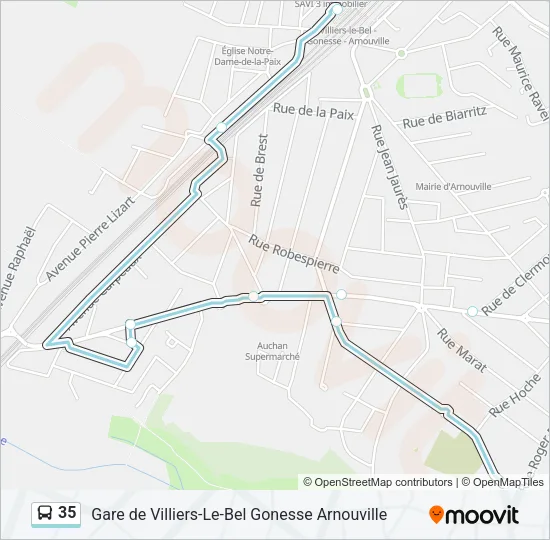 35 Bus Line Map