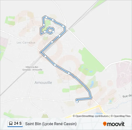 24 S Bus Line Map