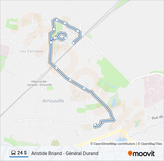 Mapa de 24 S de autobús