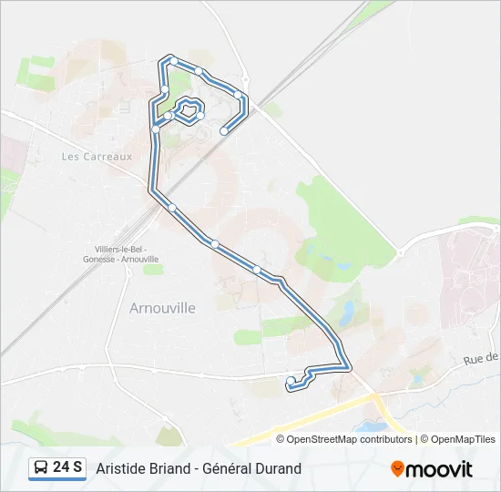 24 S Bus Line Map