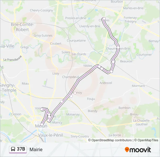 37B Bus Line Map
