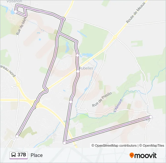 37B Bus Line Map