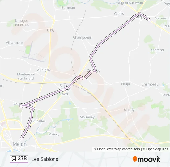 37B Bus Line Map