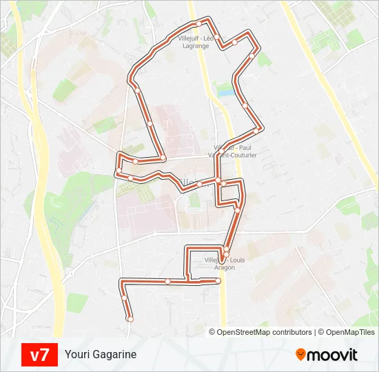 V7 Bus Line Map