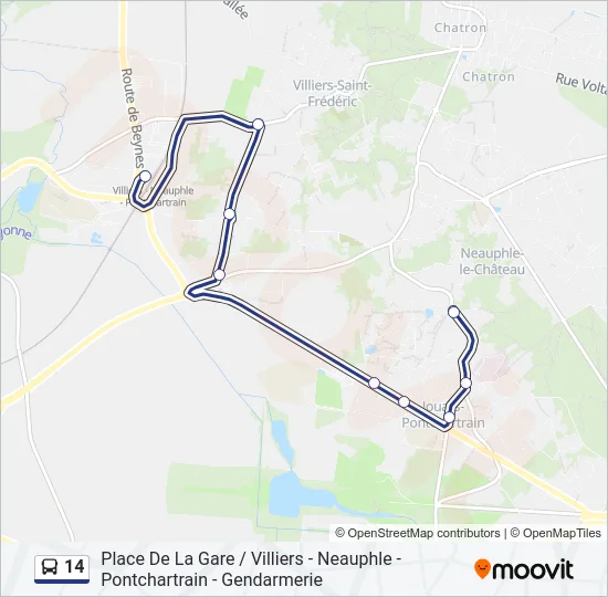 14 Bus Line Map