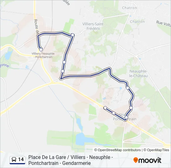 14 Bus Line Map