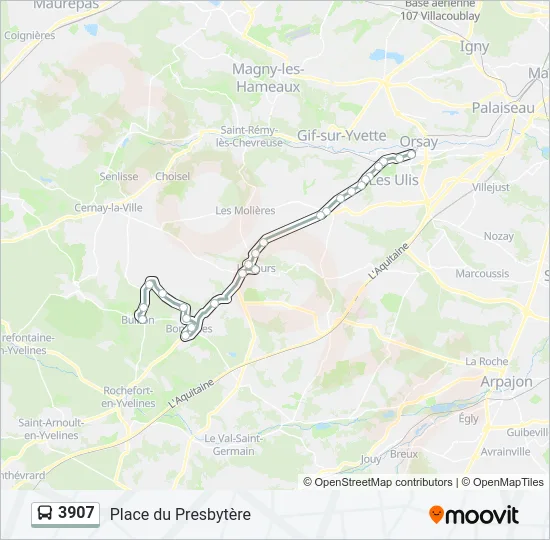 3907 Bus Line Map
