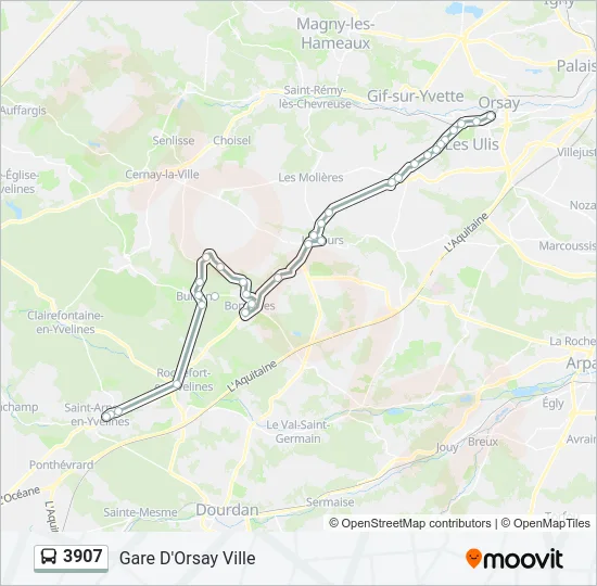3907 Bus Line Map