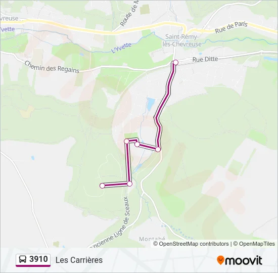 3910 Bus Line Map