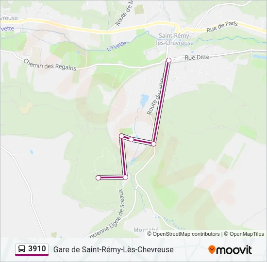 3910 Bus Line Map