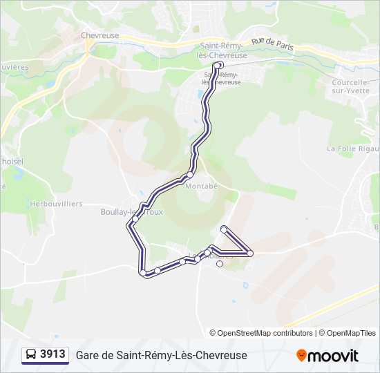 3913 bus Line Map