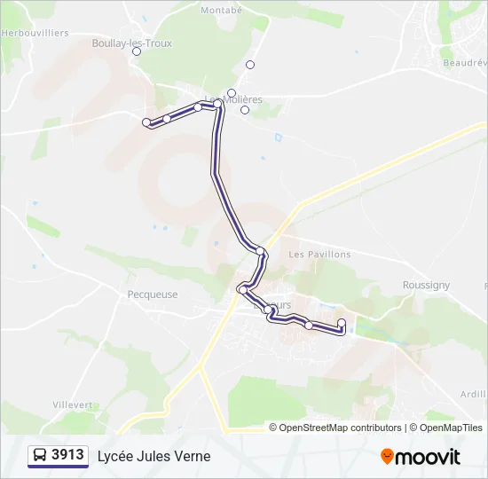 3913 Bus Line Map