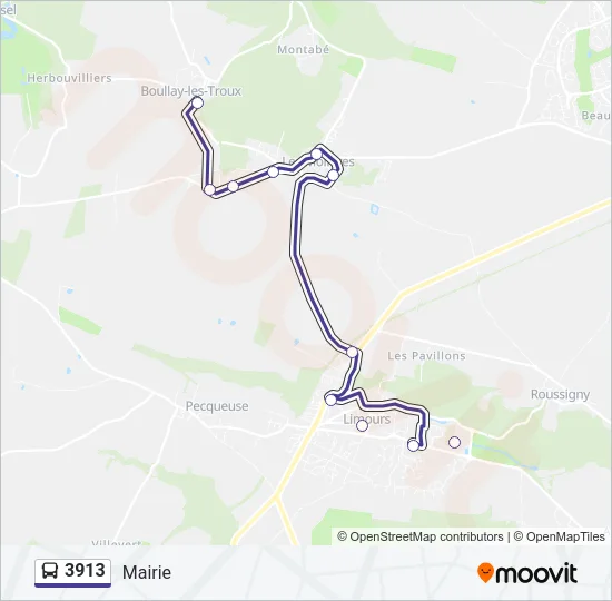 3913 Bus Line Map