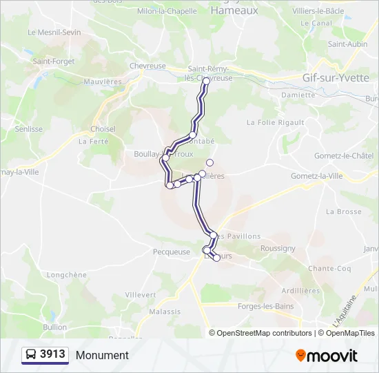 3913 Bus Line Map