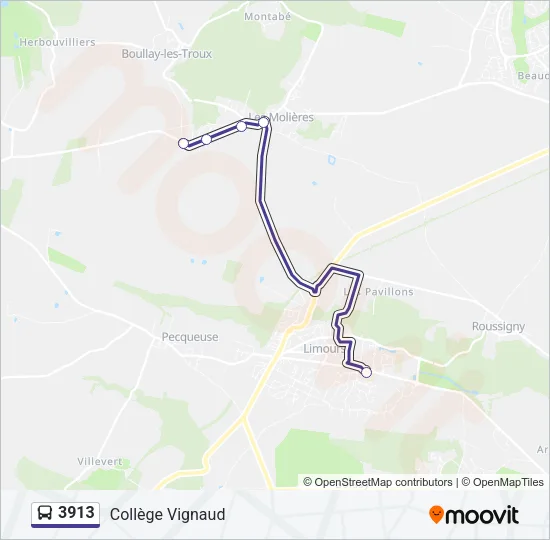 3913 Bus Line Map