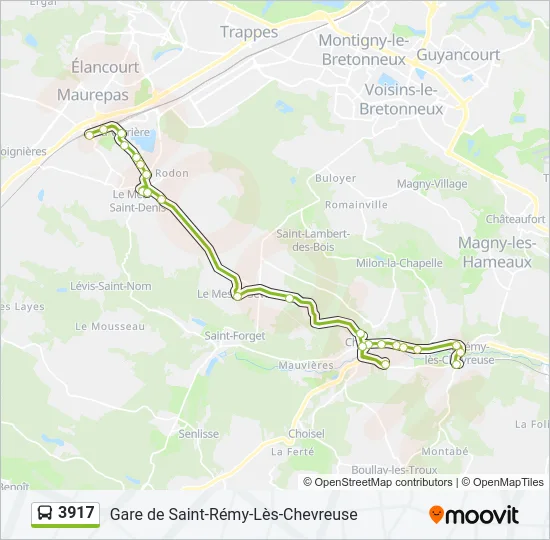 3917 Bus Line Map