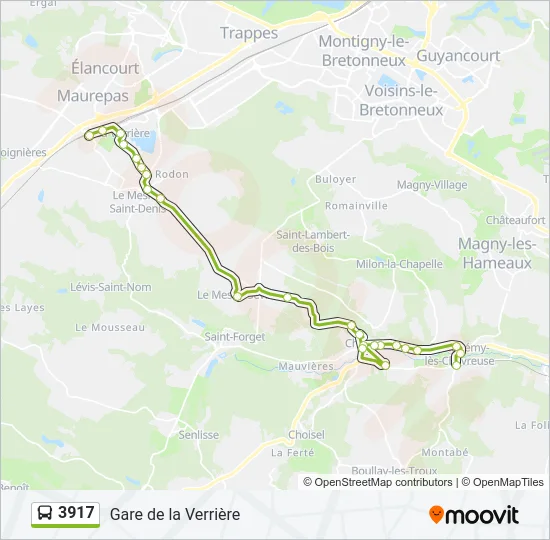 3917 Bus Line Map