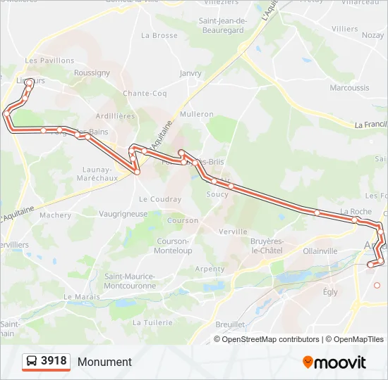 3918 Bus Line Map