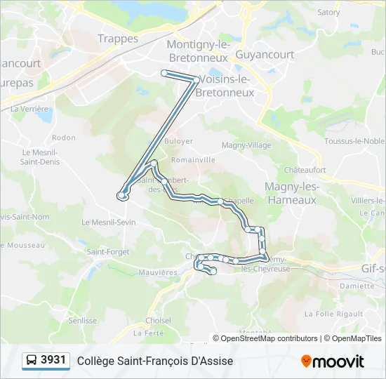 3931 Bus Line Map